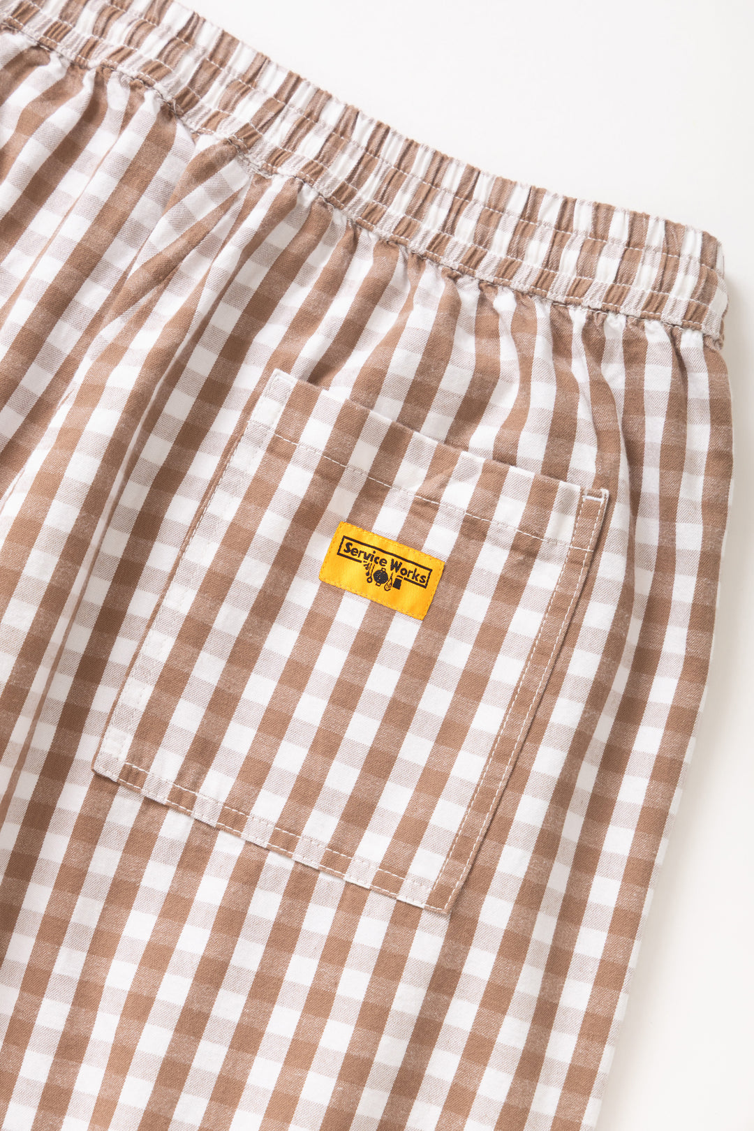 Women's Barrel Pants - Brown Gingham