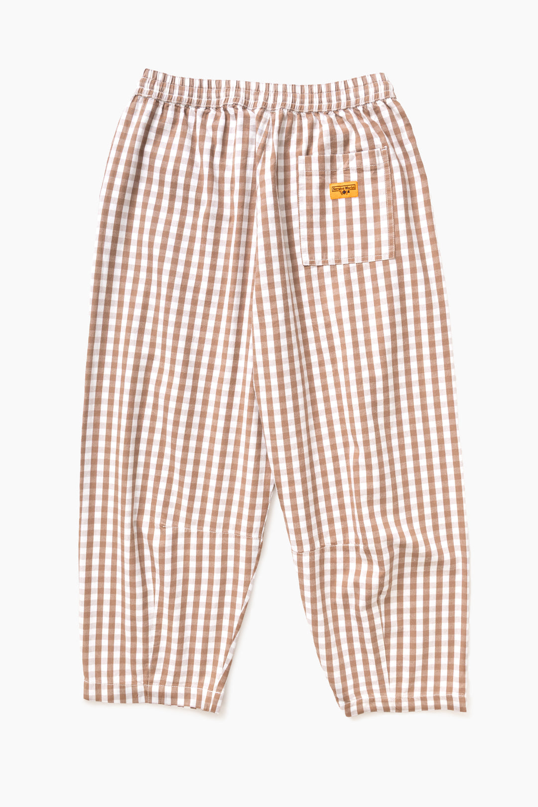 Women's Barrel Pants - Brown Gingham