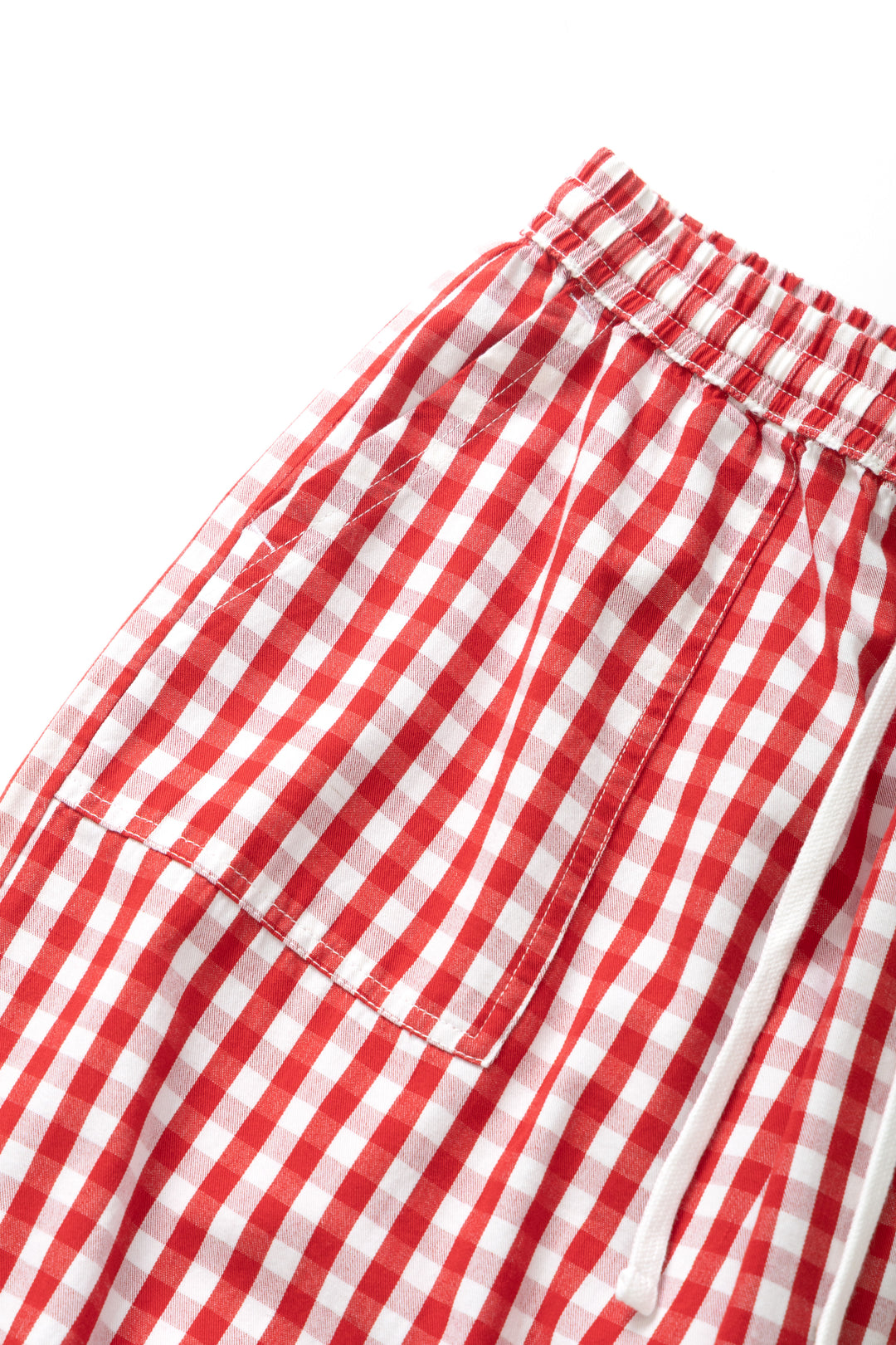 Women's Barrel Pants - Red Gingham