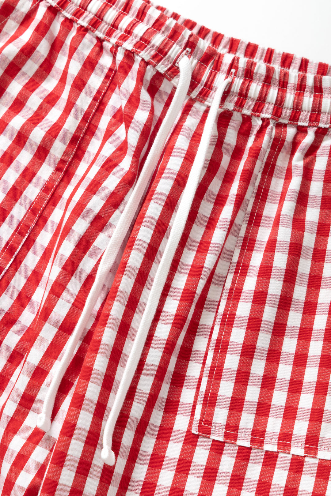 Women's Barrel Pants - Red Gingham
