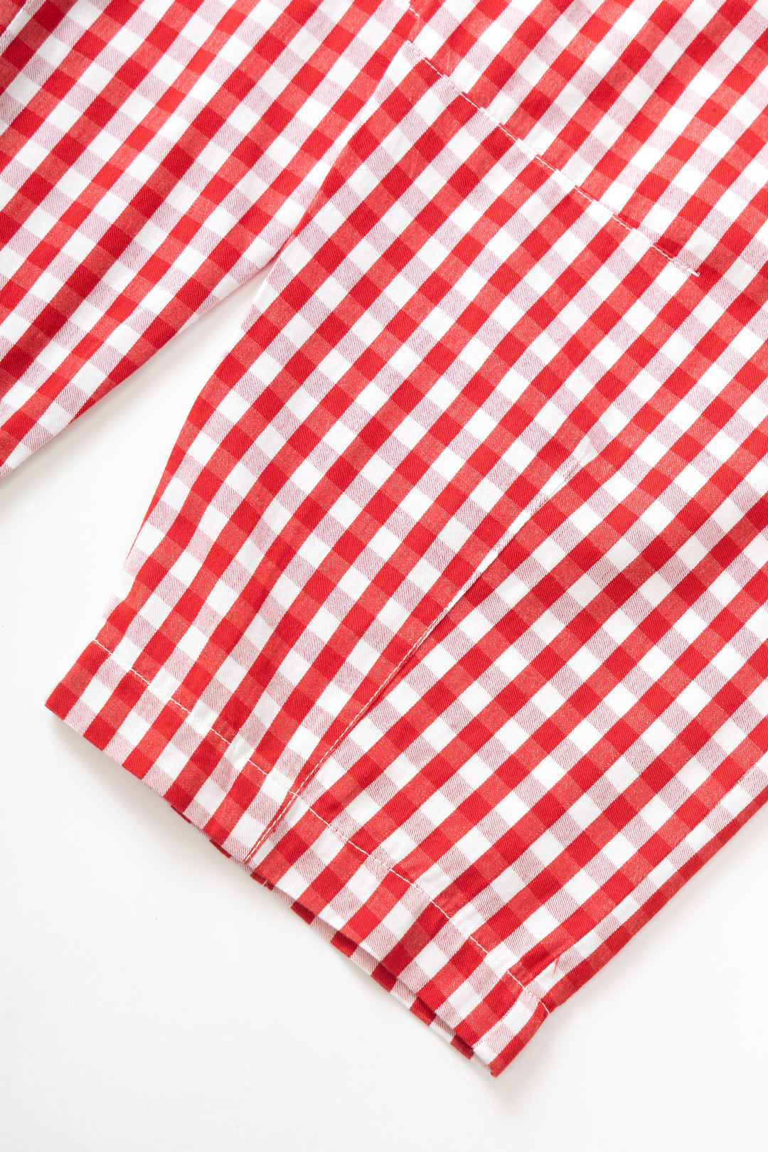 Women's Barrel Pants - Red Gingham