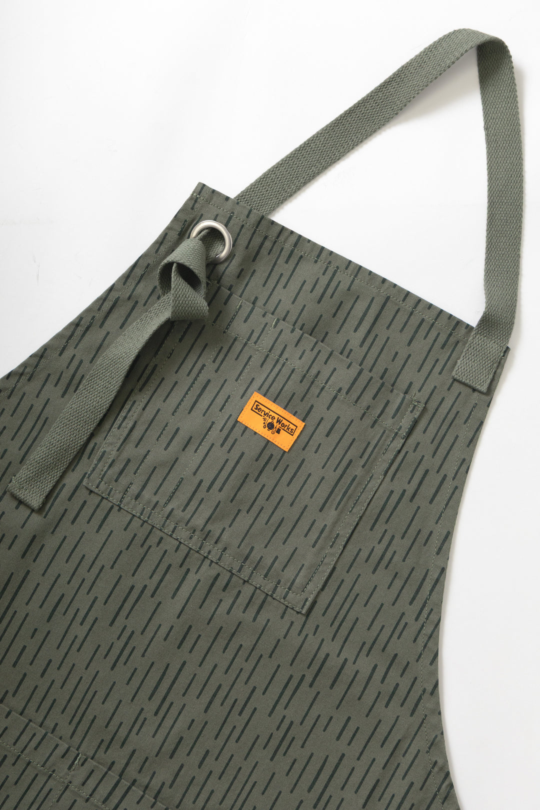 Patterned Apron - Raindrop Green