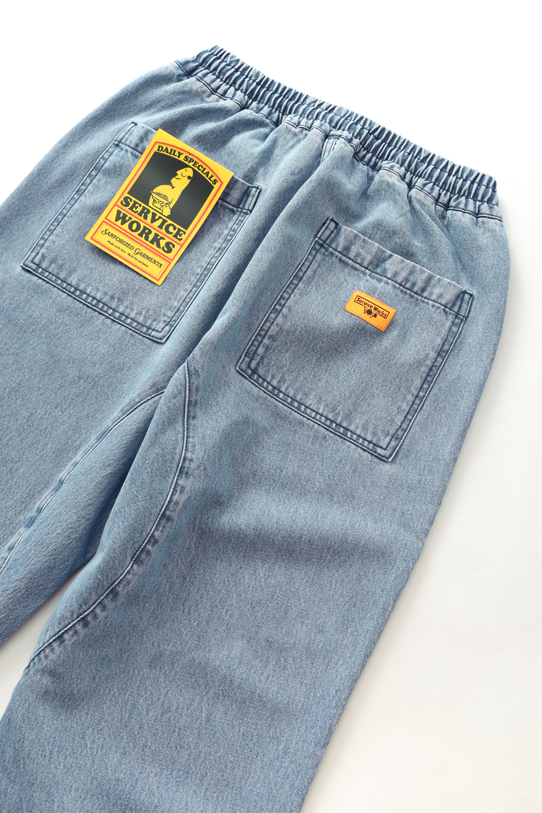 Classic Chef Pants - Light Washed Denim