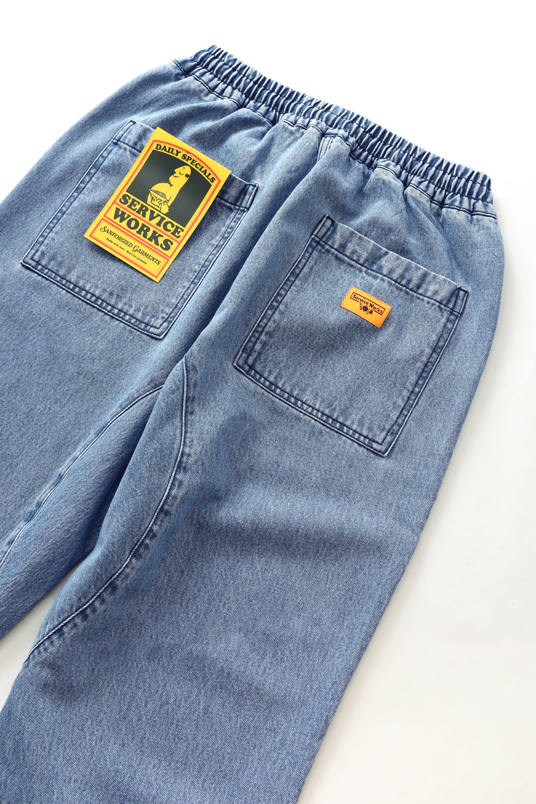 Classic Chef Pants - Light Washed Denim