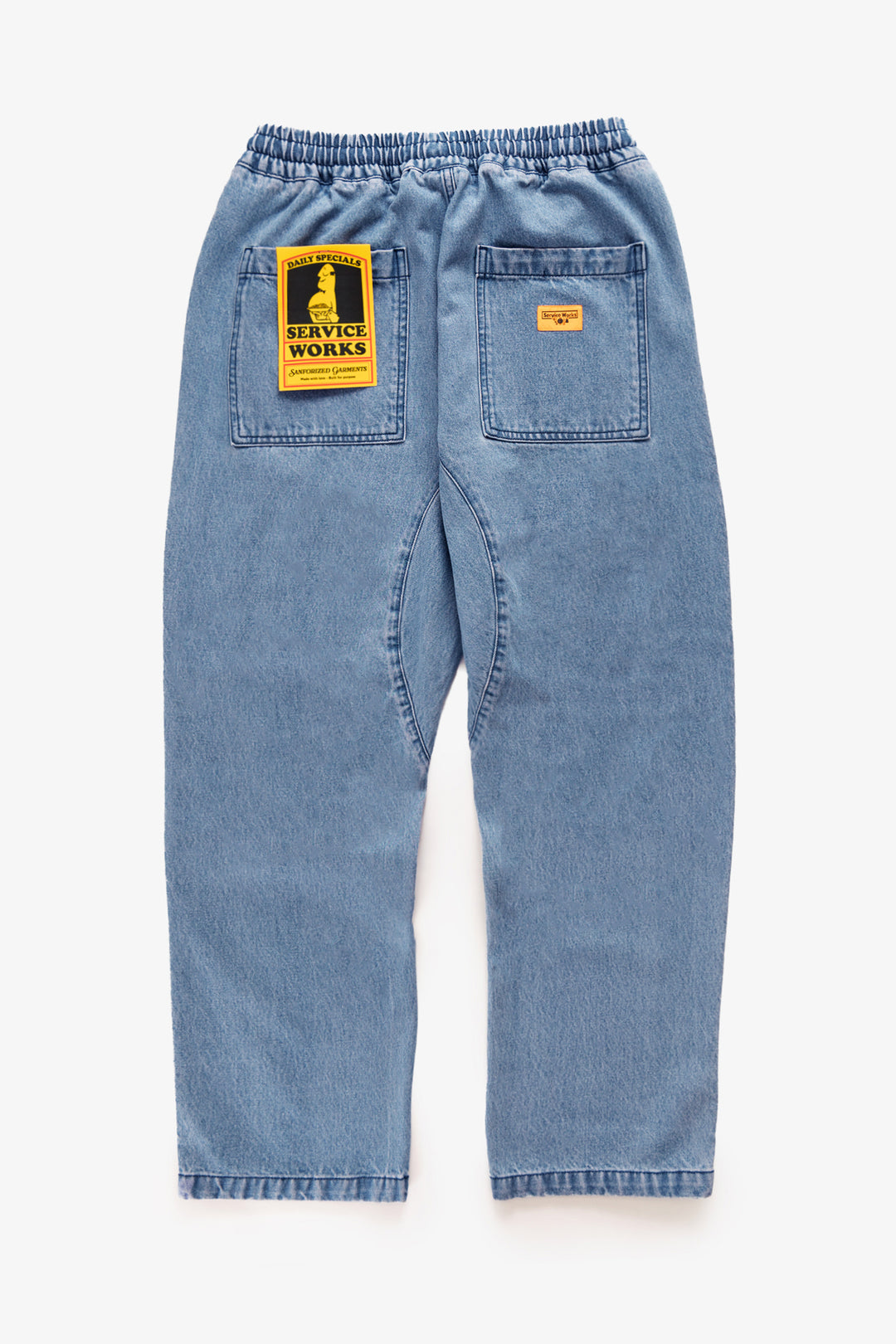 Classic Chef Pants - Light Washed Denim