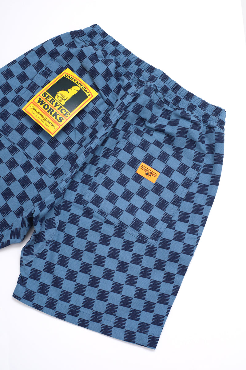 Classic Chef Shorts - Blue Checker – Service Works London