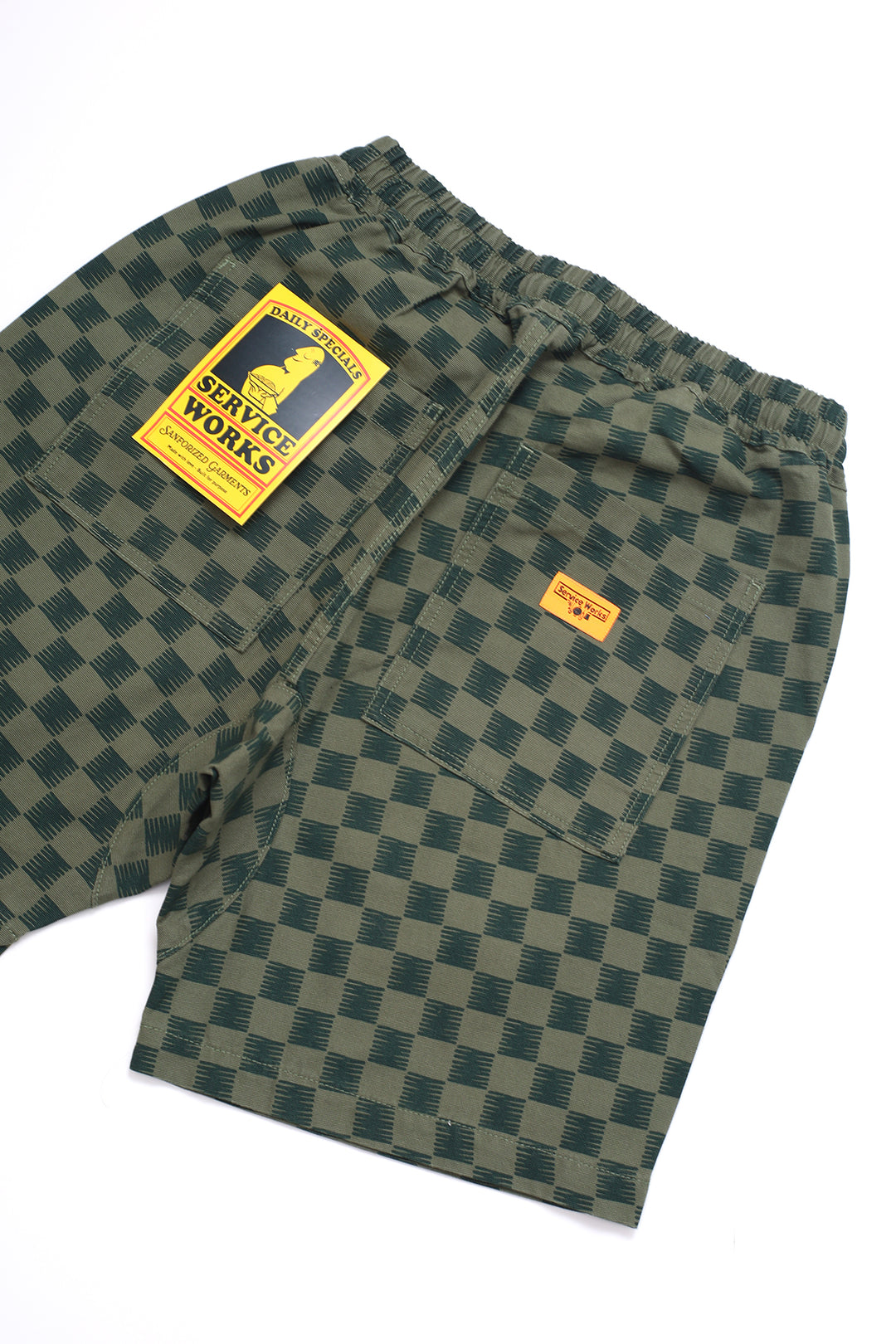 Classic Chef Shorts - Green Checker