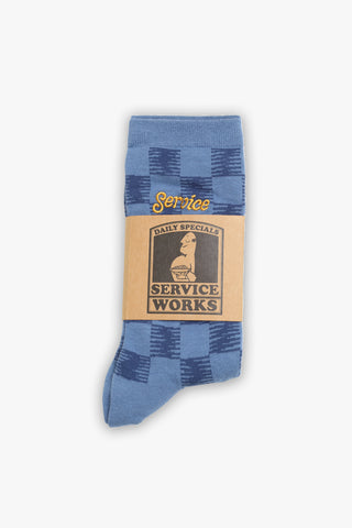 Checker Socks - Blue