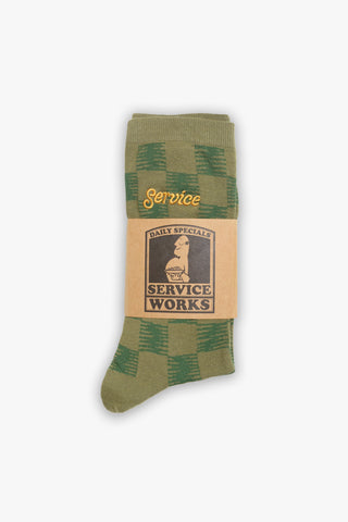 Checker Socks - Green