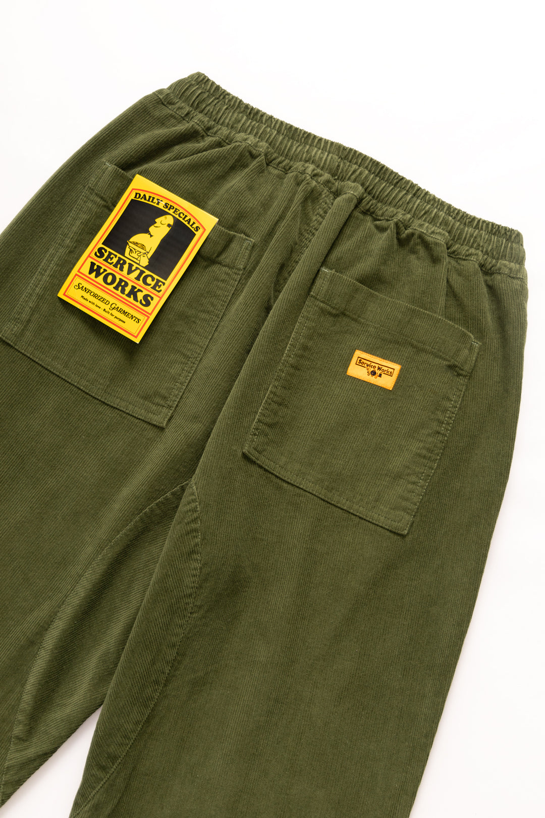 Corduroy Chef Pants - Olive