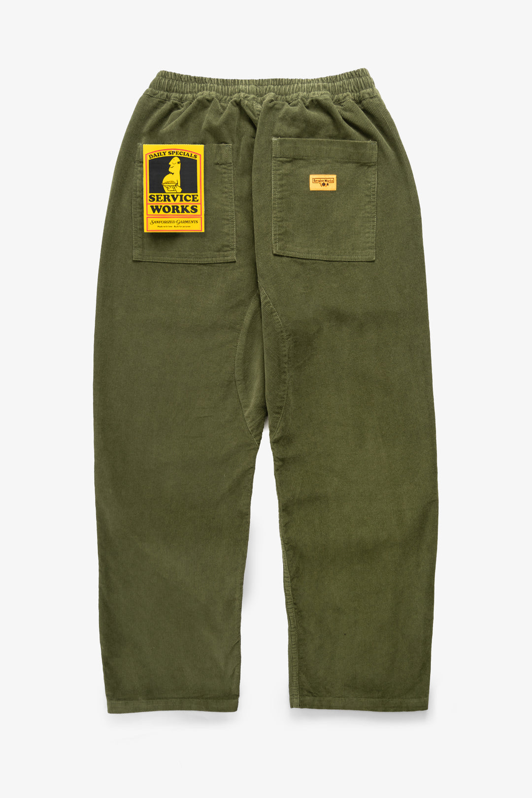 Corduroy Chef Pants - Olive