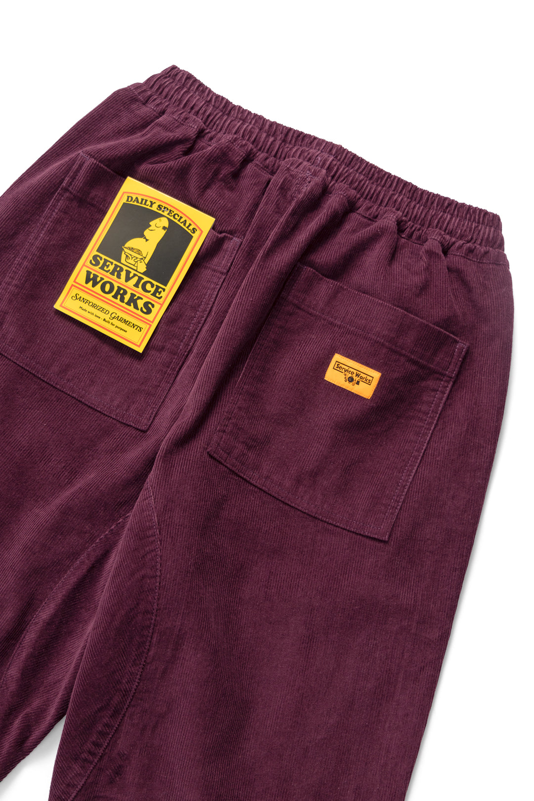 Corduroy Chef Pants - Plum