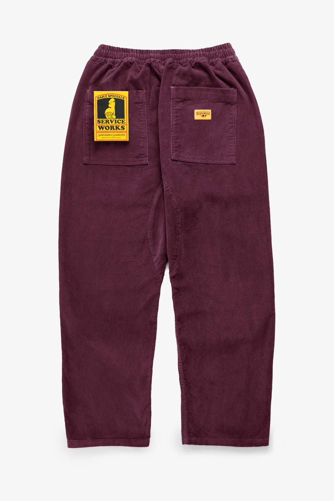 Corduroy Chef Pants - Plum