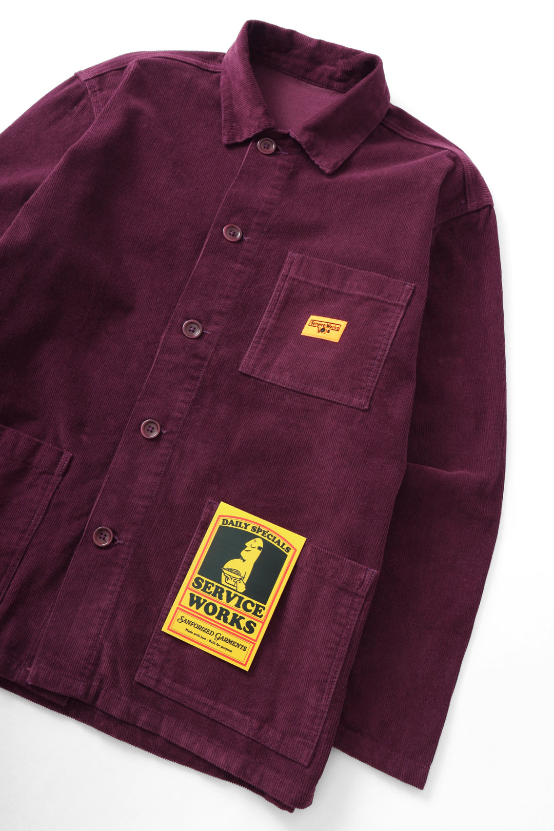 Corduroy Coverall Jacket - Plum