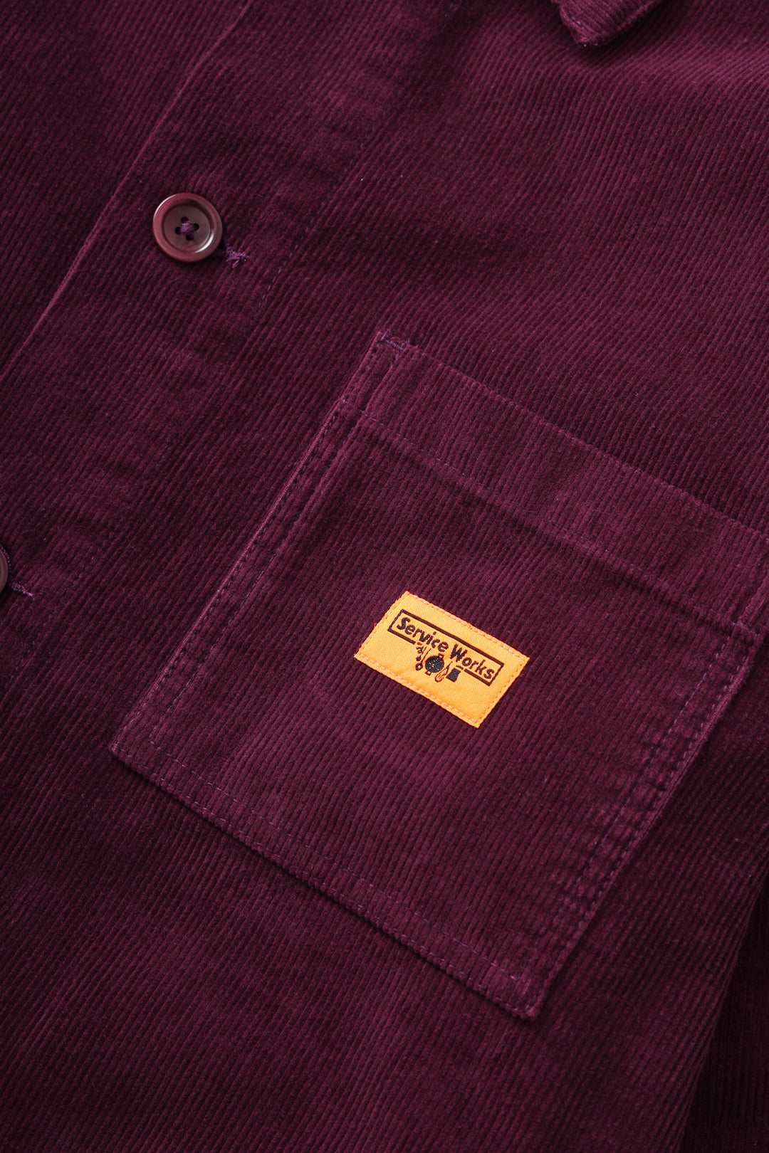 Corduroy Coverall Jacket - Plum