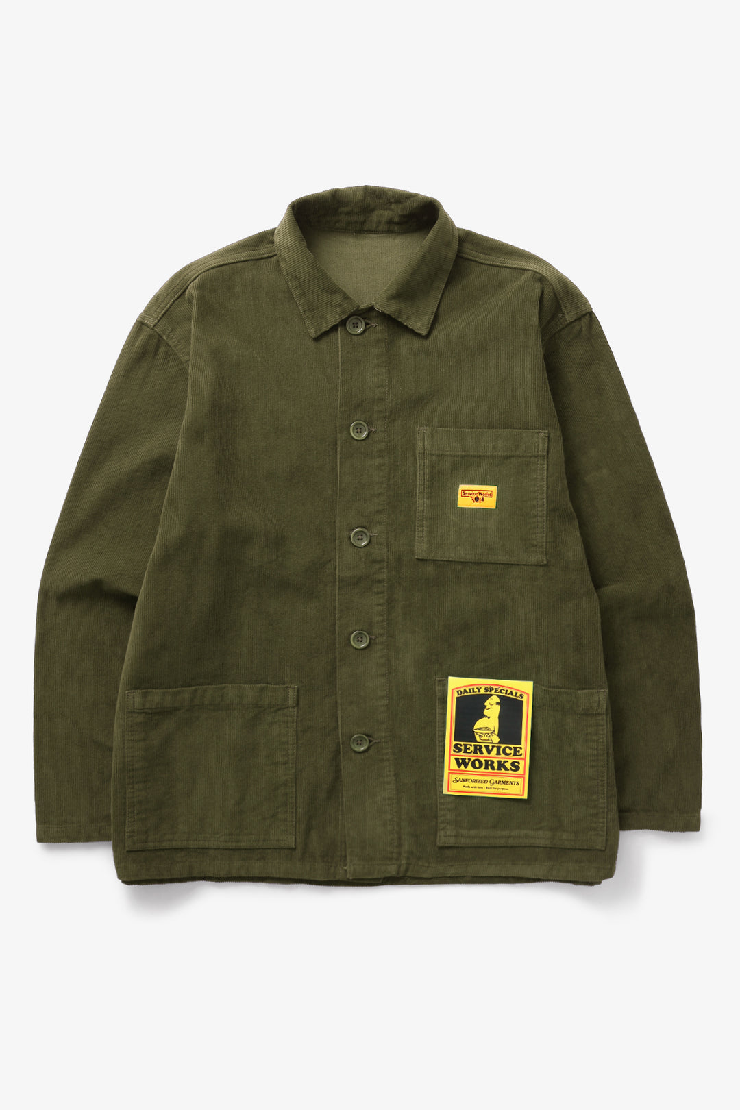 Corduroy Coverall Jacket - Olive