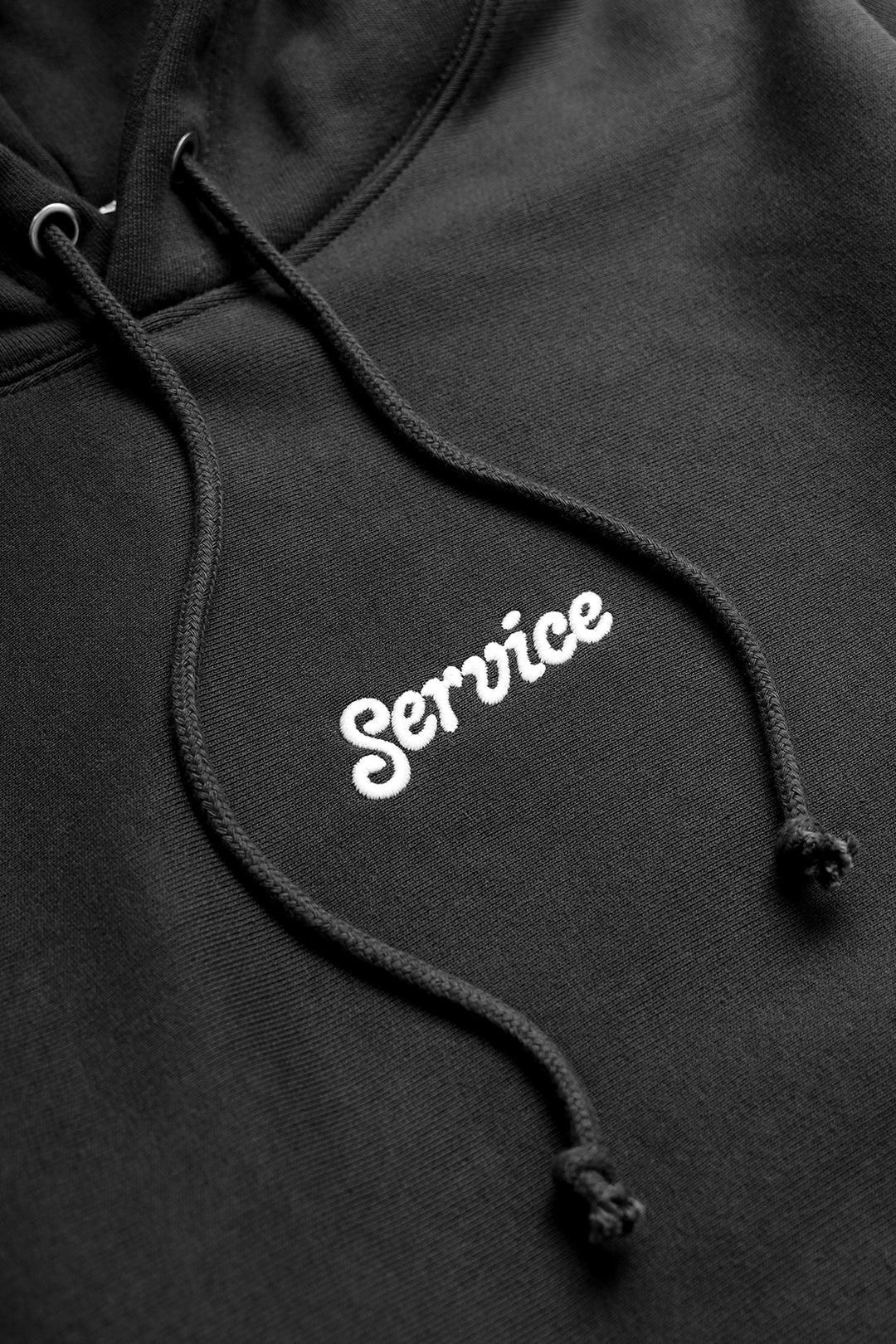 12oz Service Embroidered Hoodie - Black