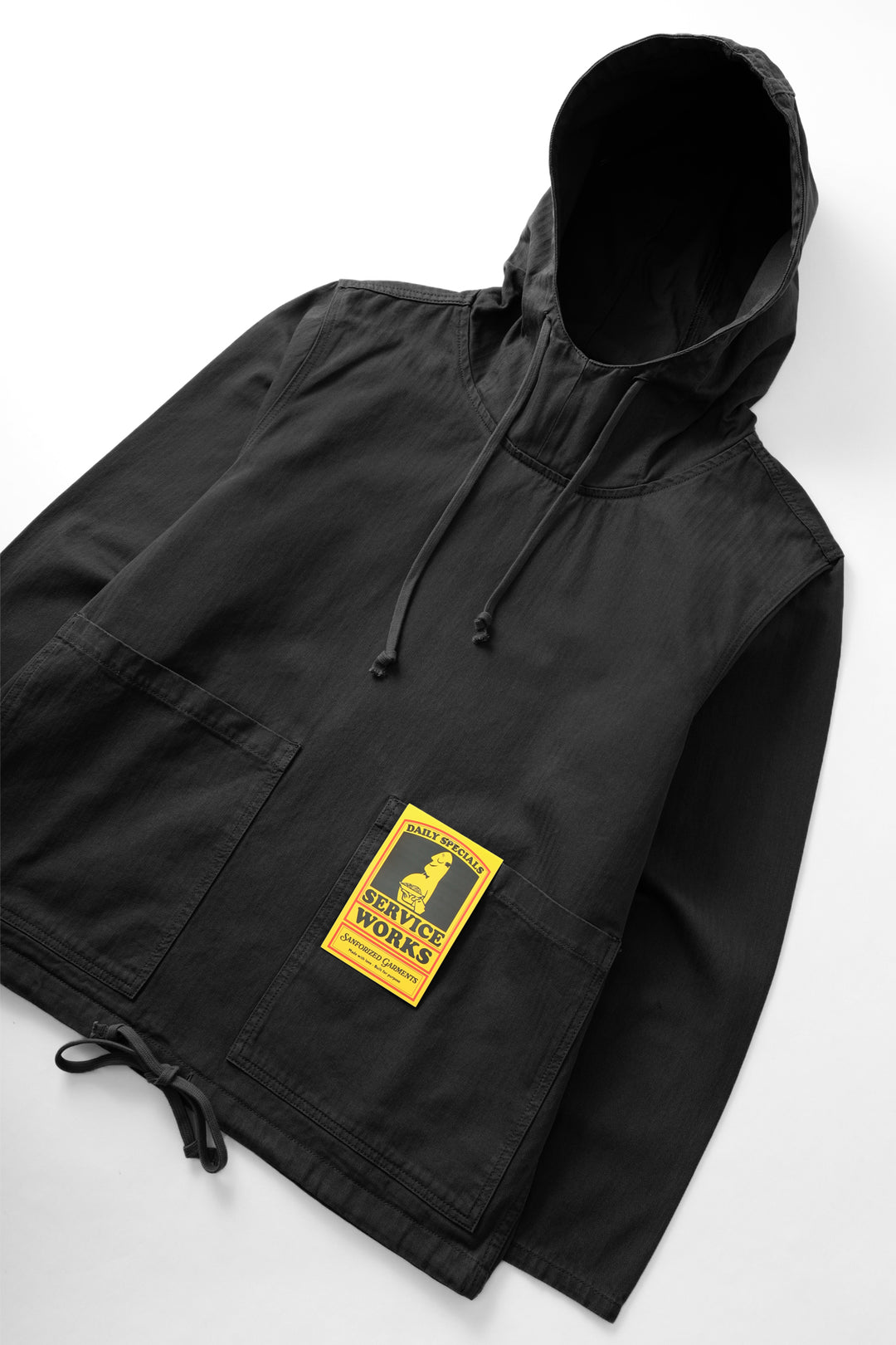 Herringbone Market Smock - Black