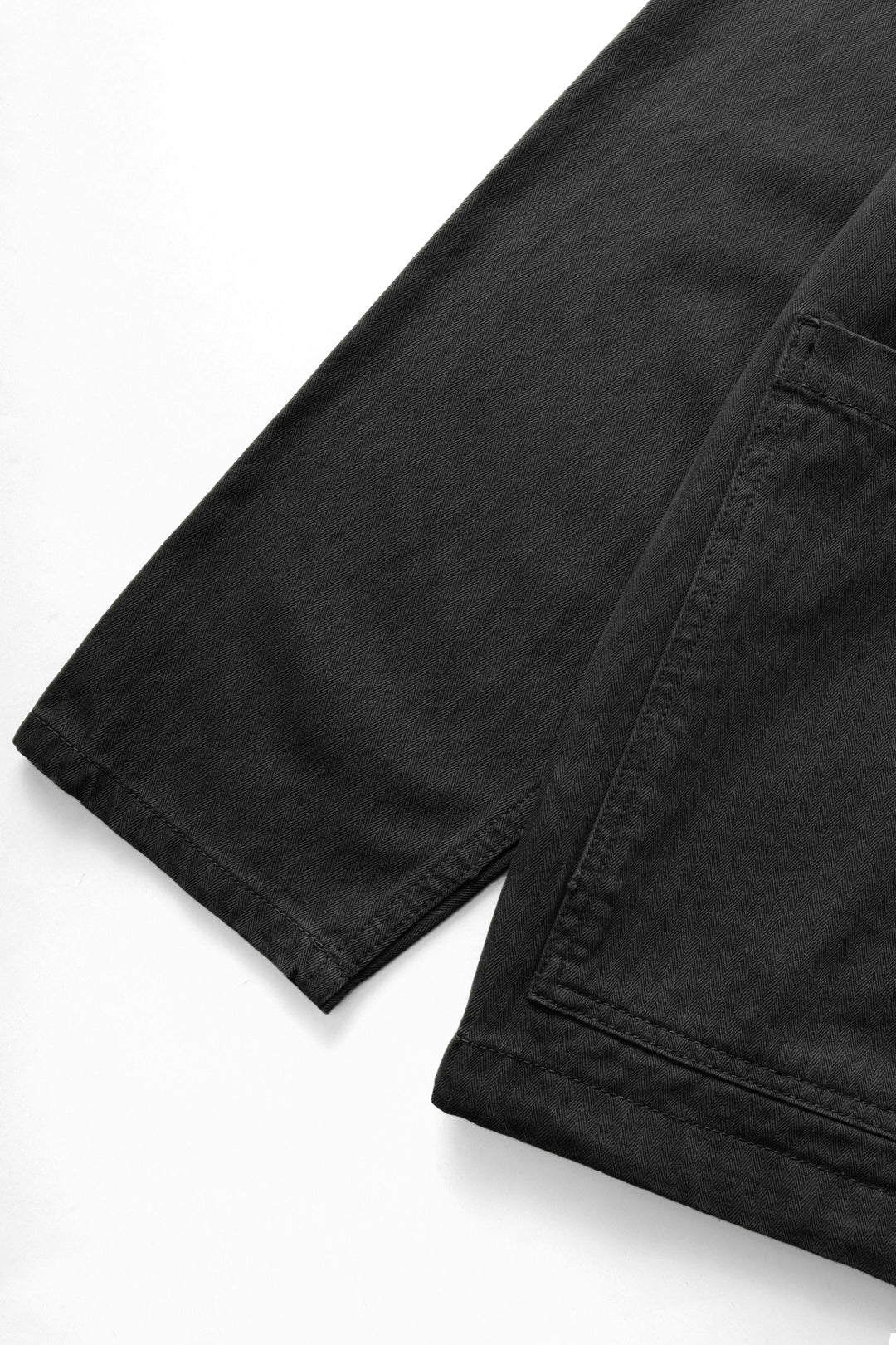 Herringbone Market Smock - Black