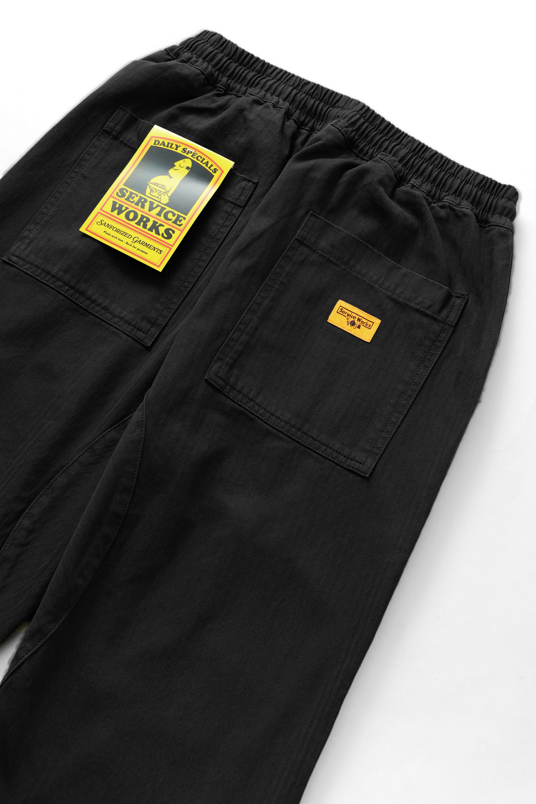 Herringbone Chef Pants - Black