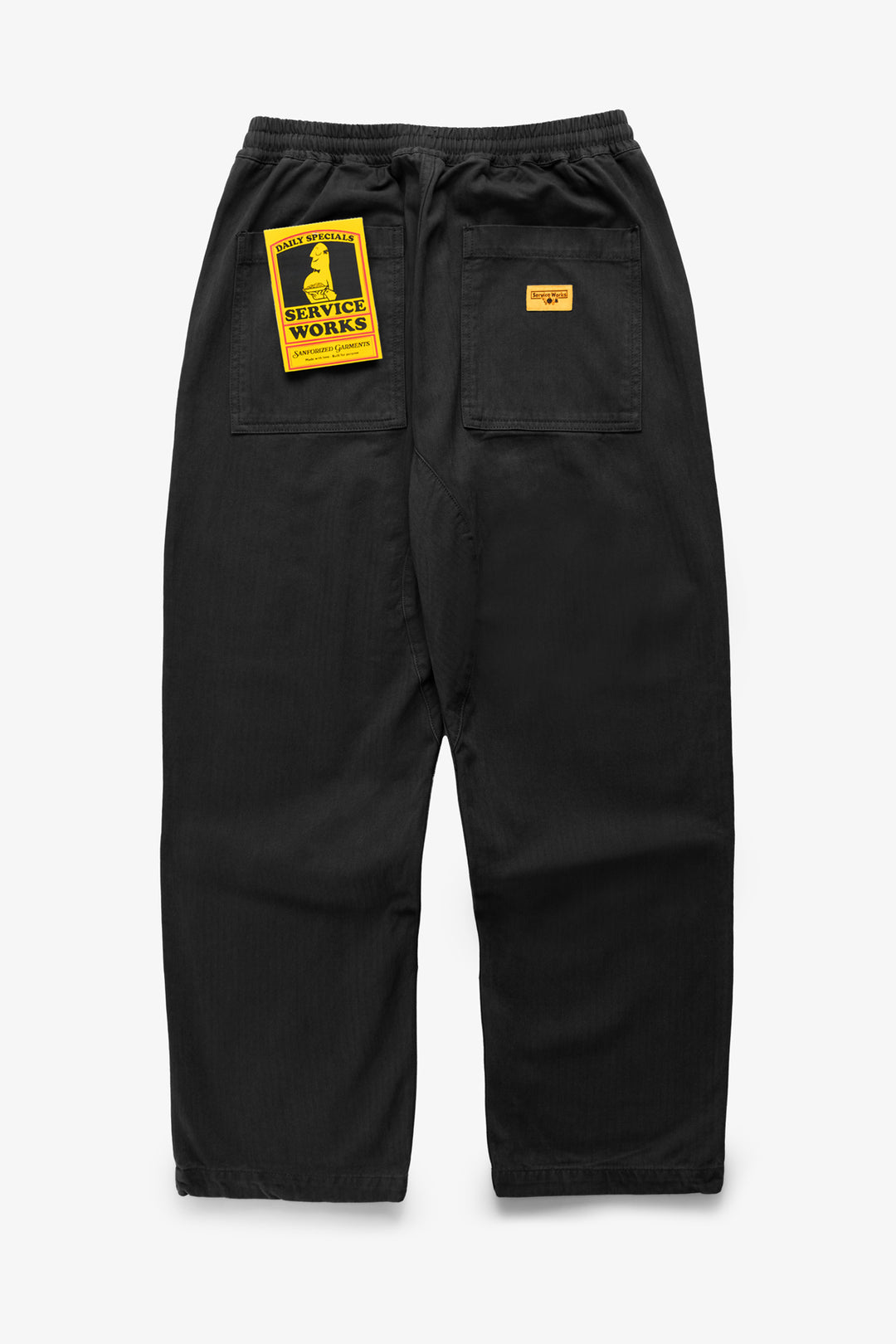 Herringbone Chef Pants - Black