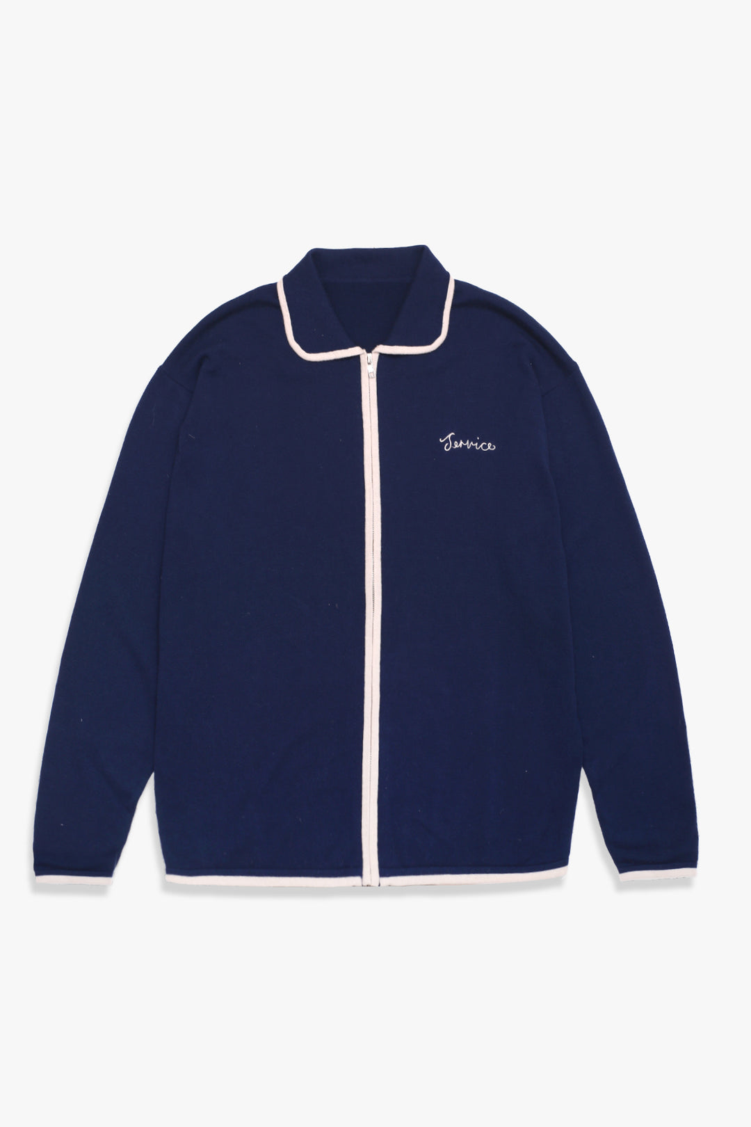 Knitted Script Shirt - Navy