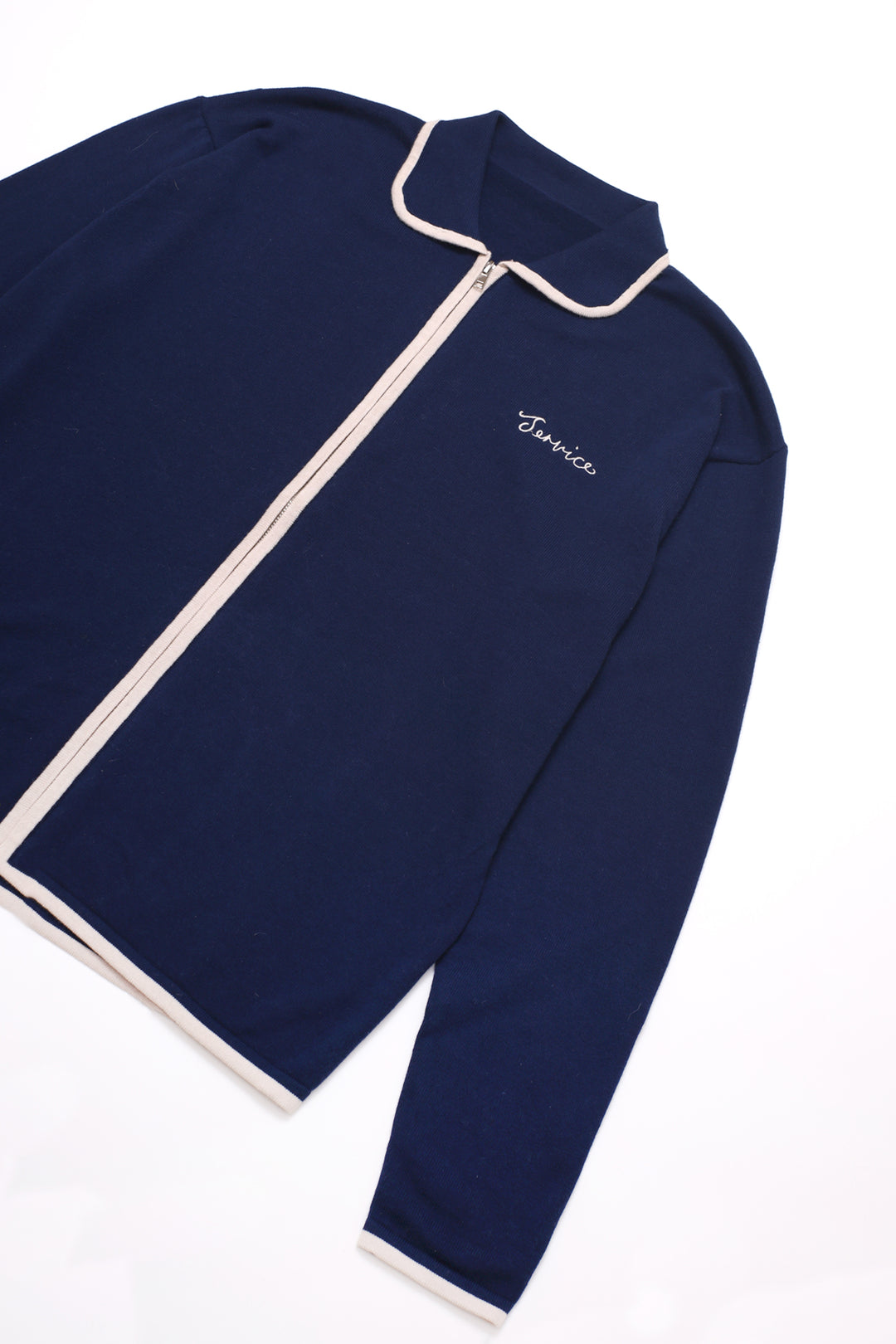 Knitted Script Shirt - Navy