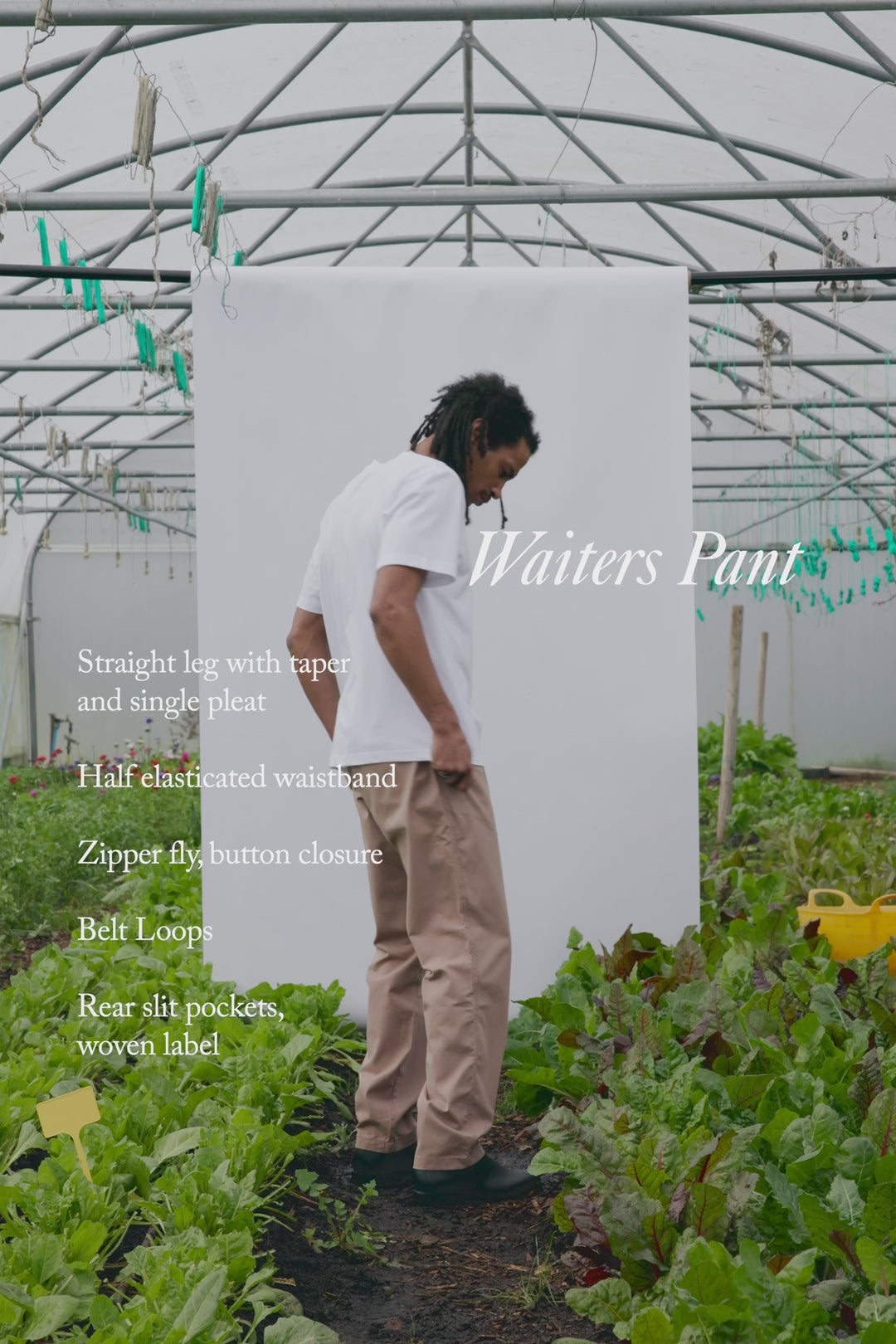 Twill Waiters Pant - Off-White