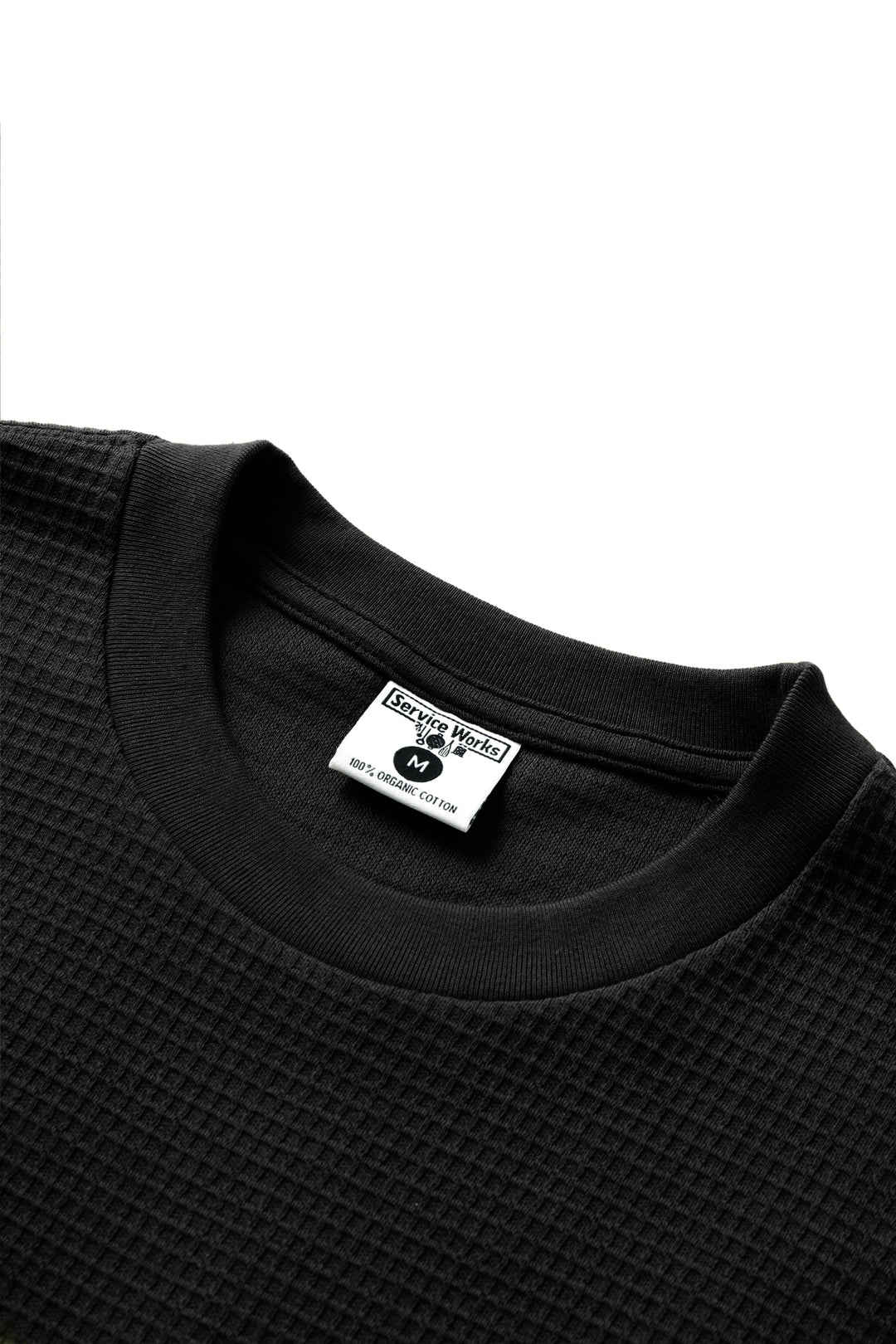 Waffle Pocket Tee - Black