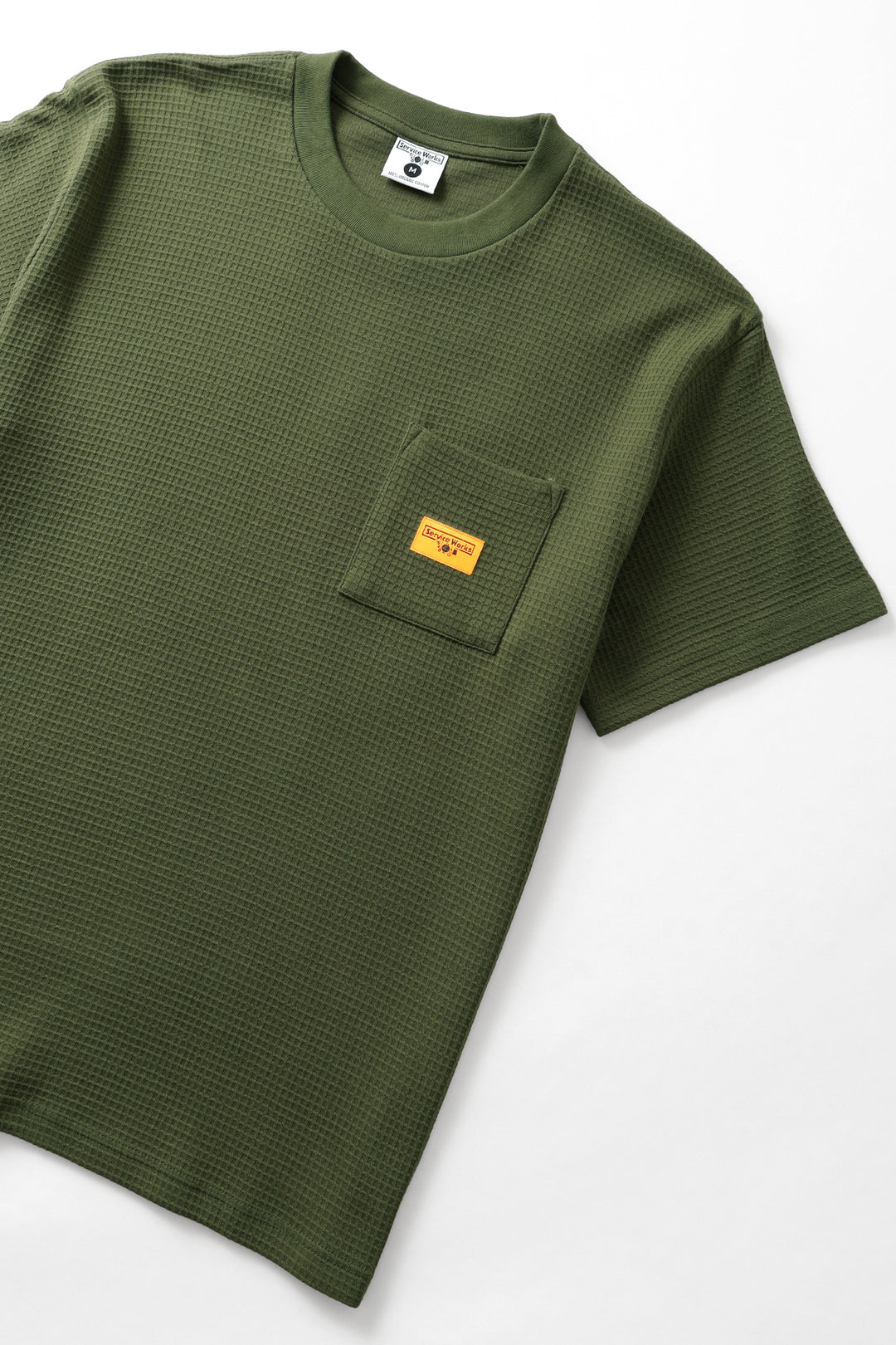 Waffle Pocket Tee - Olive