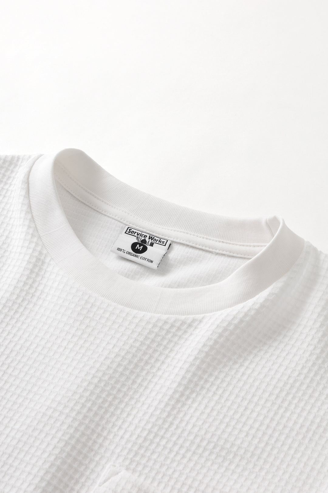 Waffle Pocket Tee - White