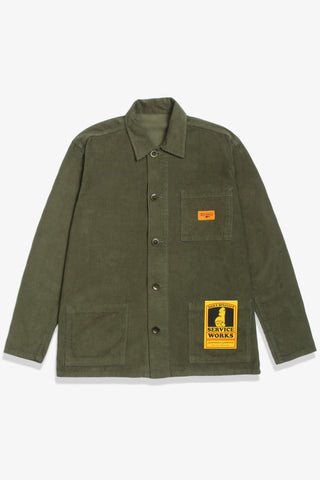 Corduroy Coverall Jacket - Olive